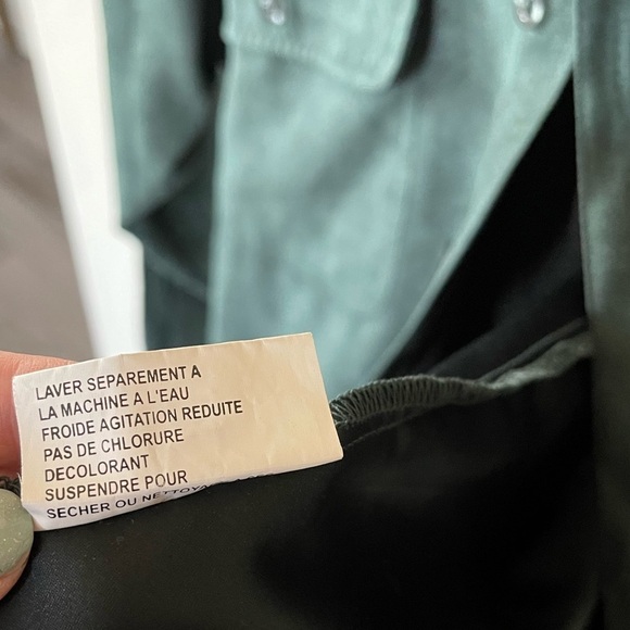 Oscar De La Renta| Teal Velvety Button Down Long Sleeve Blouse, Size Small••• - Picture 10 of 14